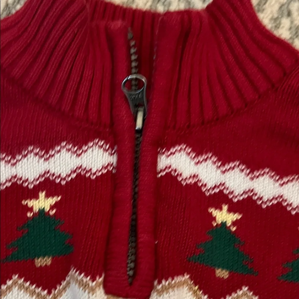 Red Christmas Pattern boys Sweater